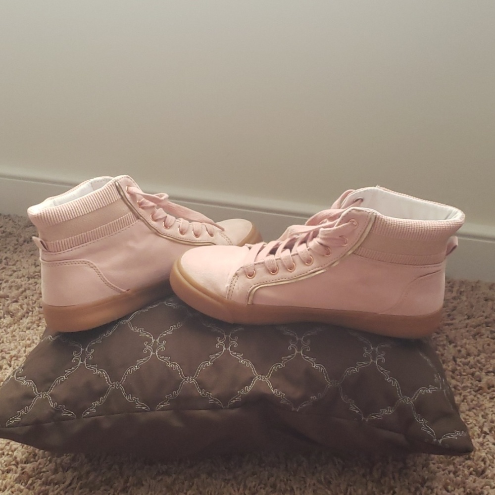 Blush pink high tops